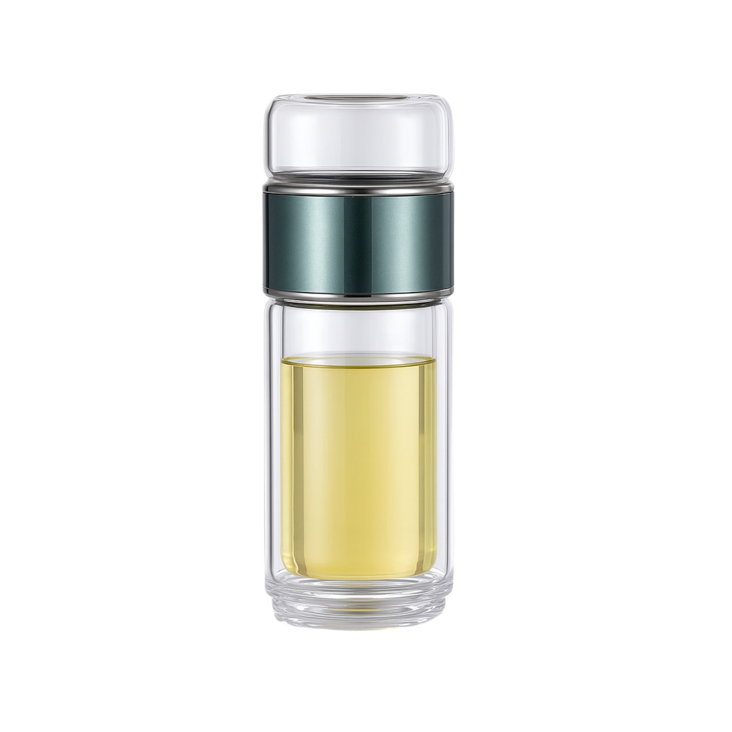 Emerald Essence – Double-Wall Glass Bottle – Tea & Infused Water