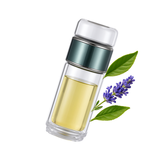 Emerald Essence – Double-Wall Glass Bottle – Tea & Infused Water