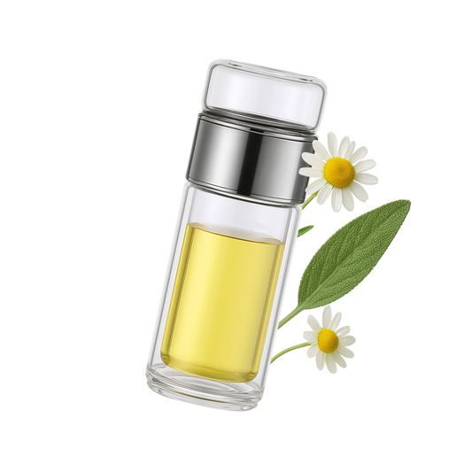 Lunar Silver – Double-Wall Glass Bottle – Tea & Infused Water