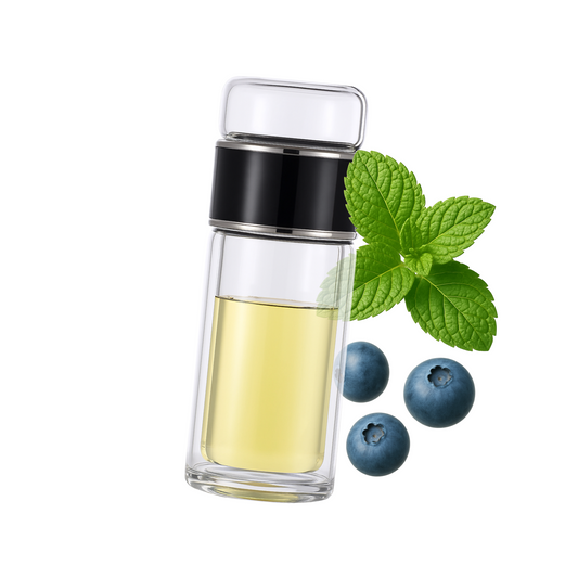 Obsidian Black Double-Wall Glass Bottle – Tea & Infused Water